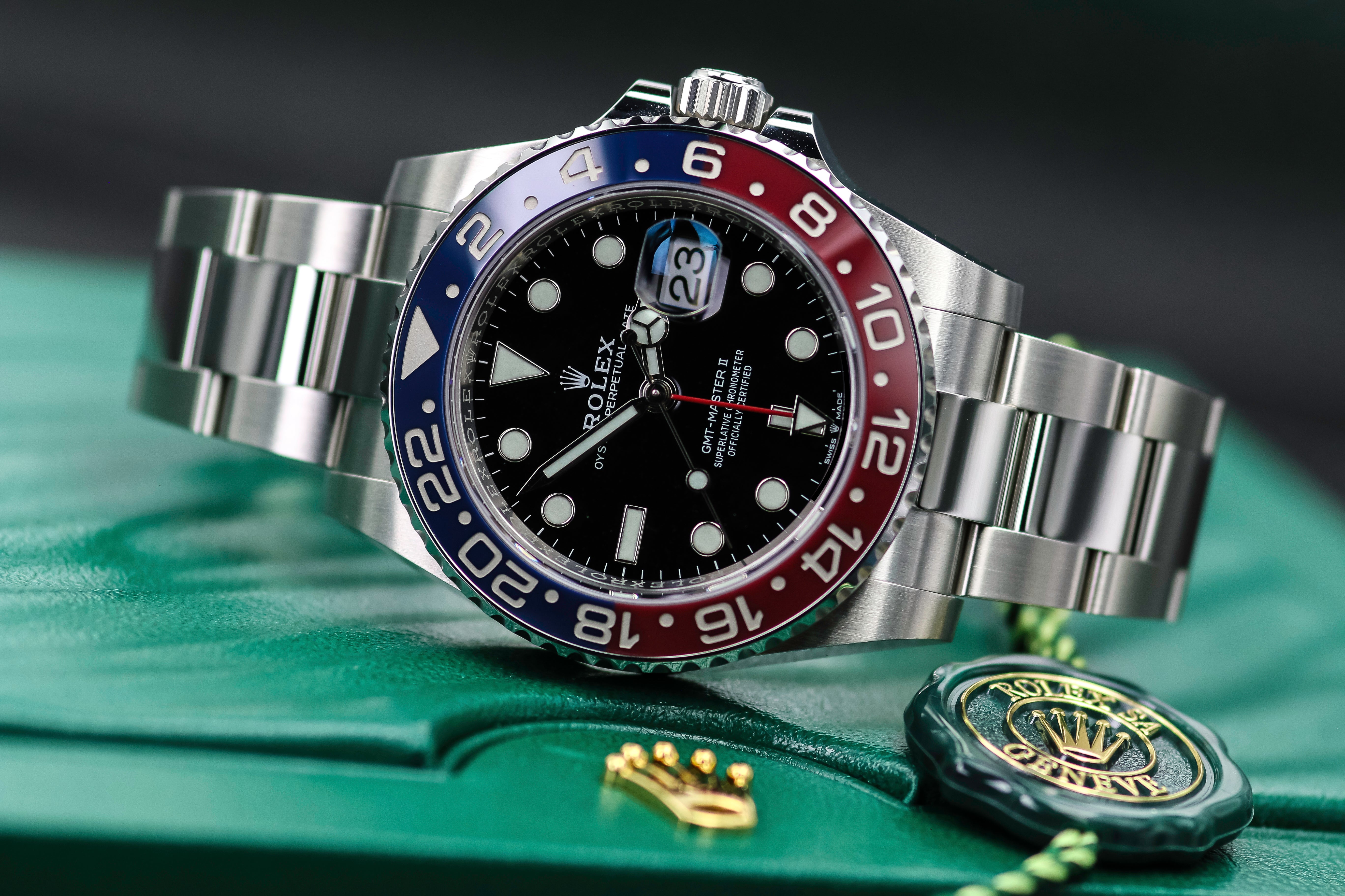 2023 Rolex GMT Master II PEPSI 126710BLRO Wristers Of London