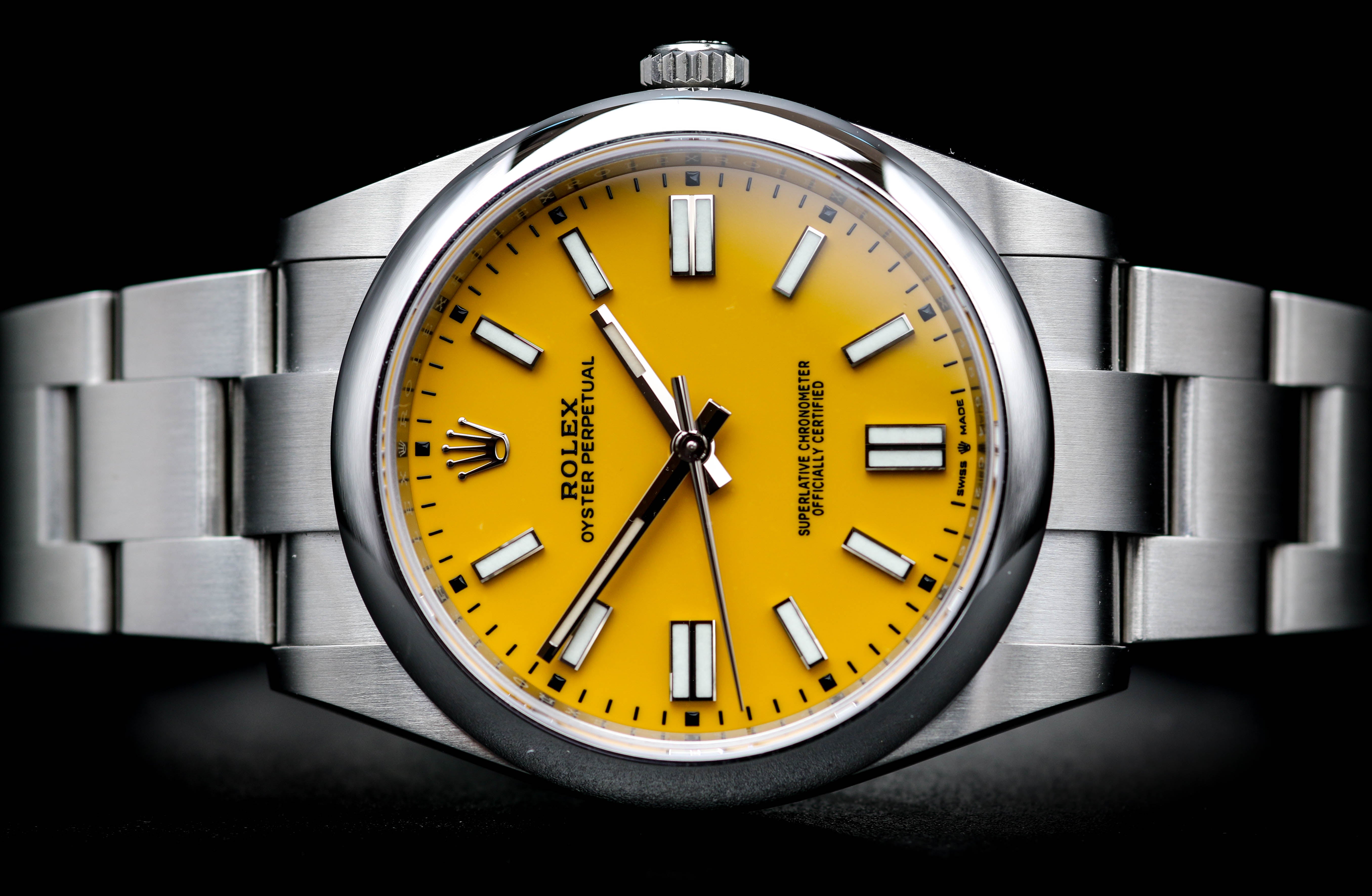 2021 Rolex 124300 Yellow Dial Oyster Perpetual 41 Wristers Of London