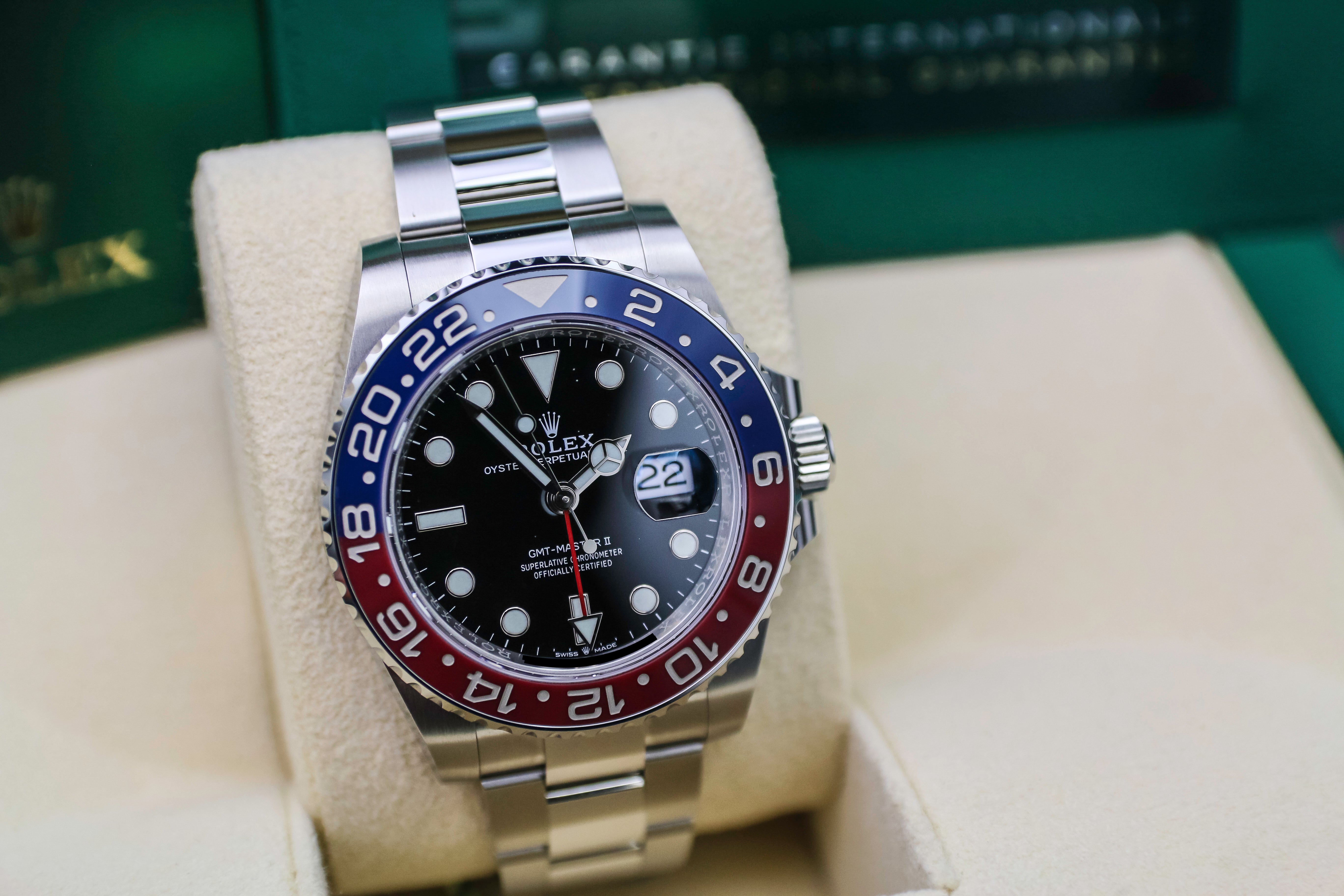 2023 Rolex GMT Master II PEPSI 126710BLRO Wristers Of London